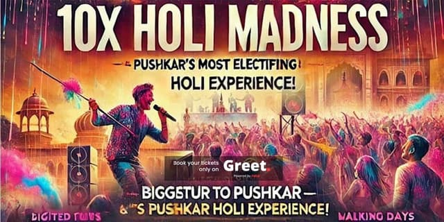 10X Pushkar Holi Celebration 2027 Party Package With Top Holi Party & Hotel